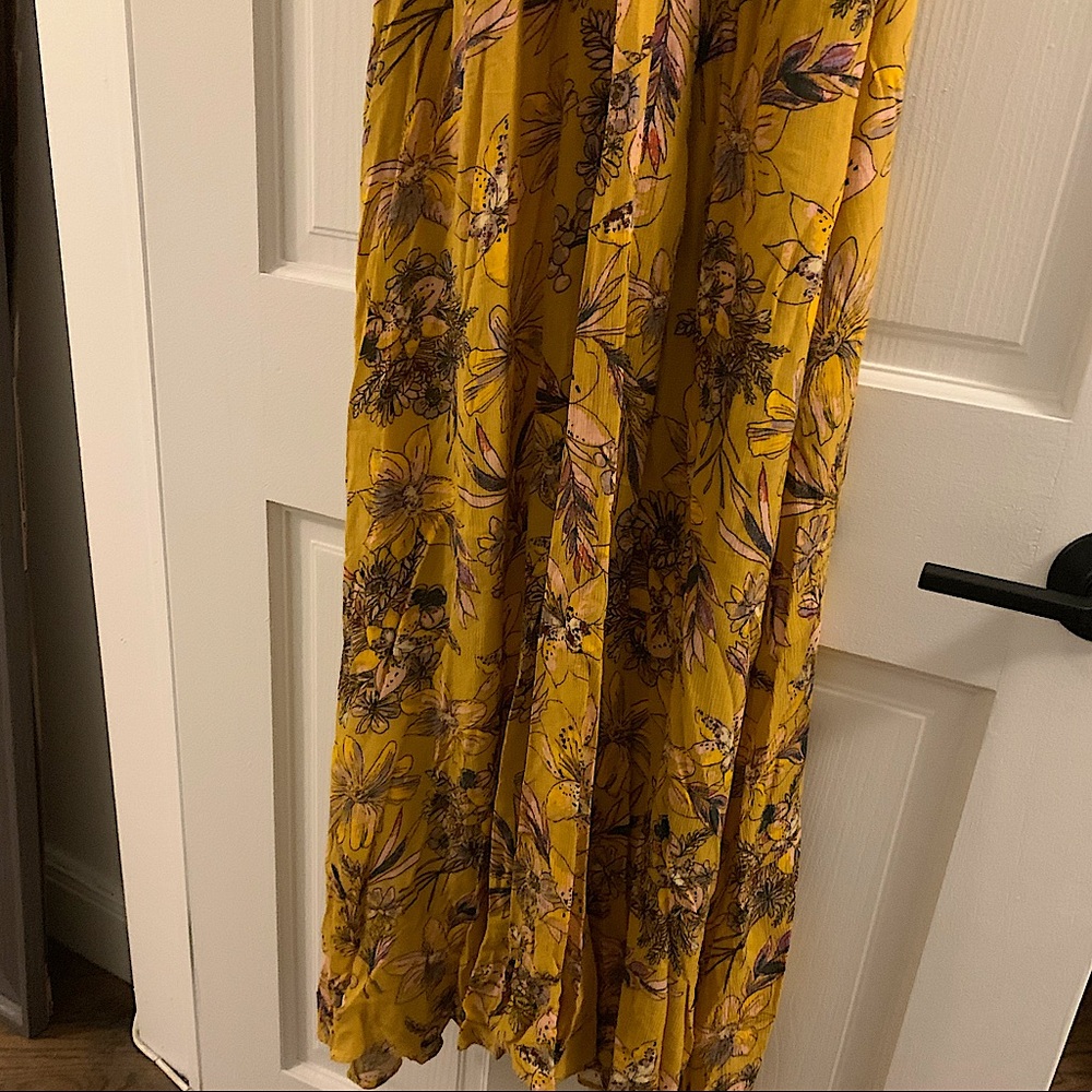FREE PEOPLE | ONE STEP AHEAD | FLORAL YELLOW MAXI - Picture 6 of 7
